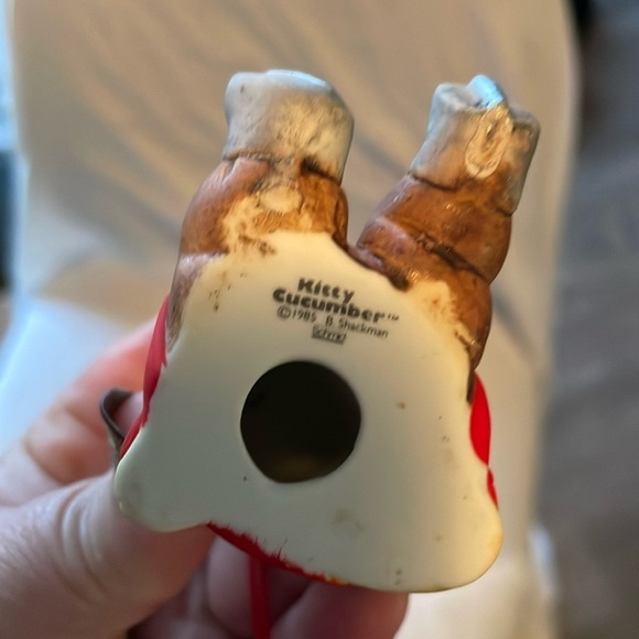 Kitty Cucumber Vintage Holiday Christmas Cat Ice Skater Ornament 1985 - Picture 2 of 12